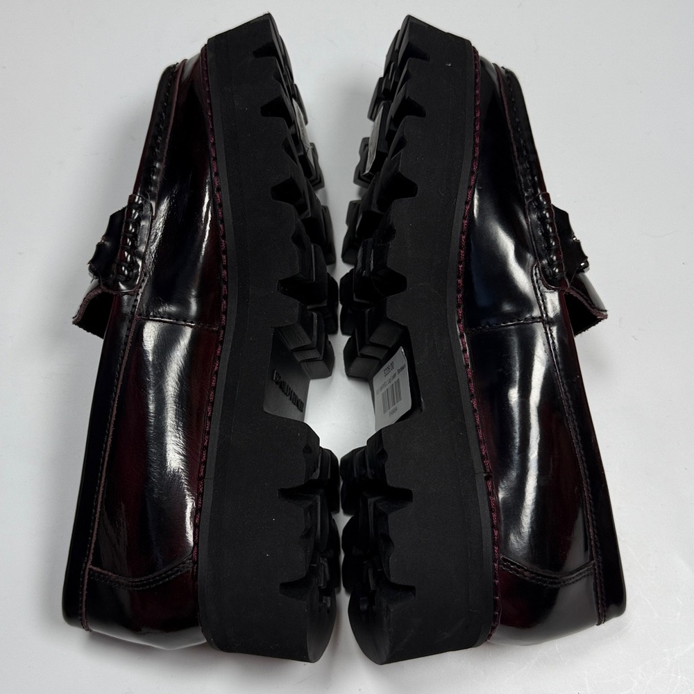 Donald Pilner Marvell Lug Loafer Buckle Chunky Shoe Bordeaux S-522 Sz 6.5 - Picture 11 of 11